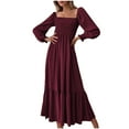 thumbnail image 2 of WJHWSX Casual Dresses for Women,Fall Dresses for Women 2025,Womens Dresses,Long Sleeve,Soft,Breathable,Solid,S(US:4), 2 of 9
