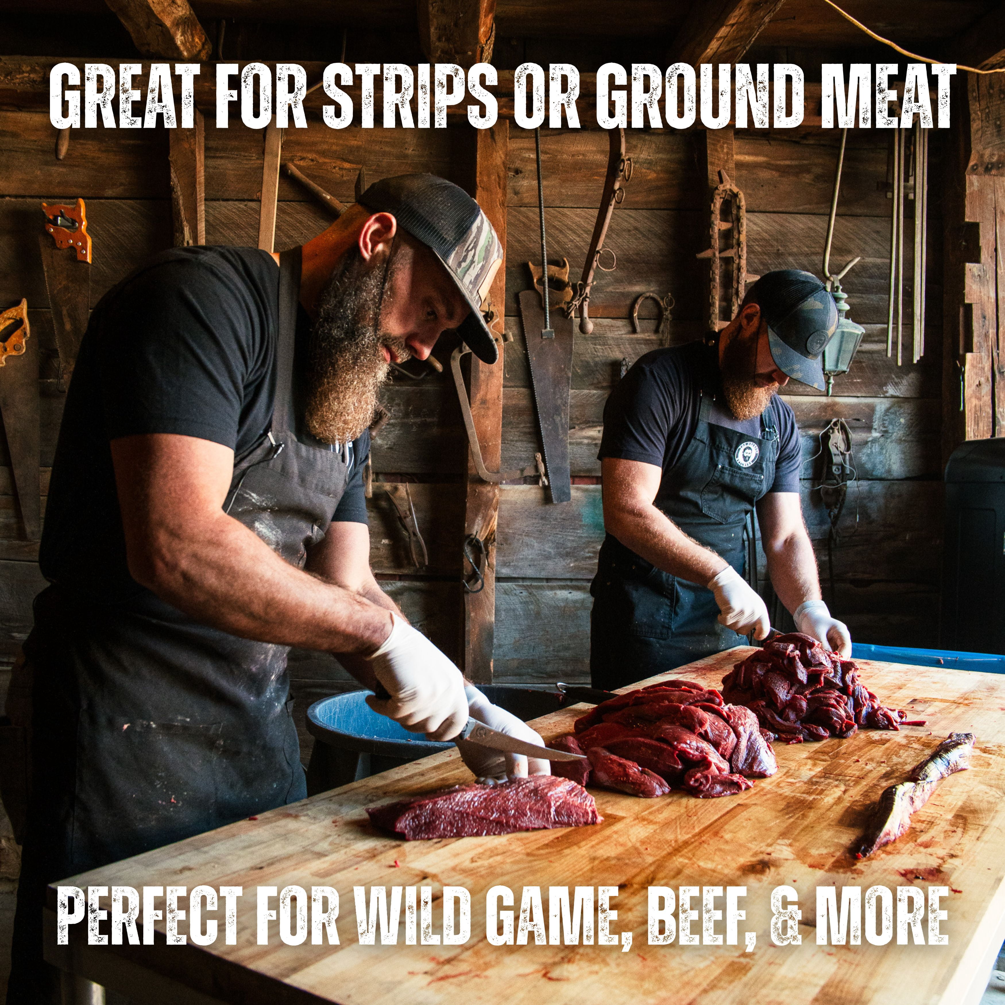 The Bearded Butchers Hot Jerky Seasoning & Natural Cure DIY Kit, Makes 10 lbs of Jerky, Clean Label Cure with Celery & Cherry Powder, Spicy Mix