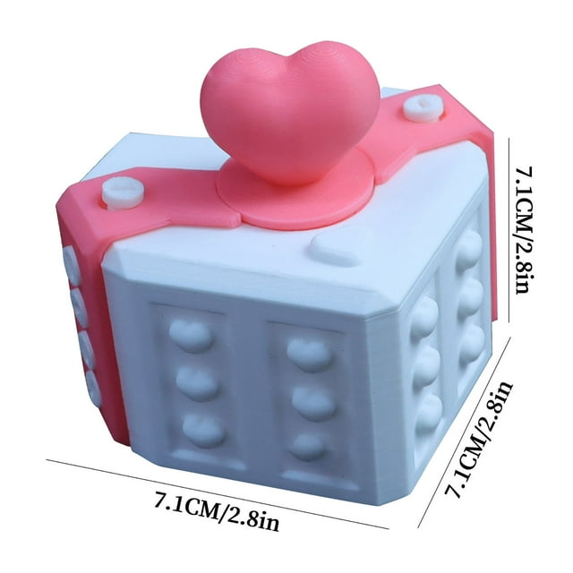 Holiday Gift Box 3D Printed Annoying Puzzle Box with Hidden Key and 20 Screws for Entertainment