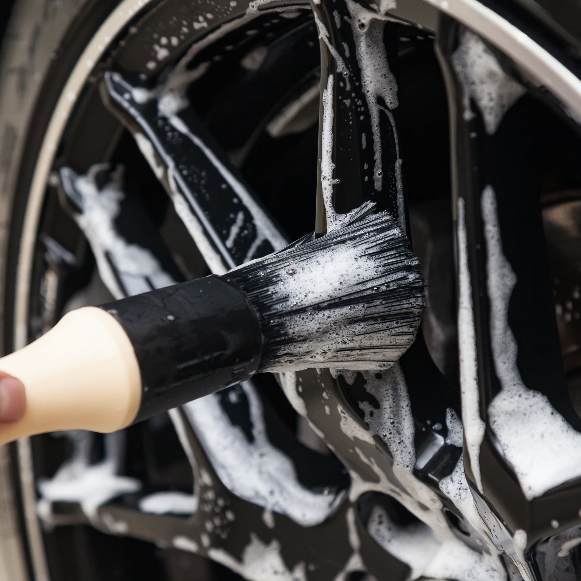 Unique Bargains Car Detailing Bristles PBT No Scratch Cleaning Brush 230mm Black