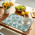 thumbnail image 5 of Placemats Set of 4, Teal Paisley Pattern Place Mats Boho Abstract Floral Tablemats Washable Placemat Table Decoration for Kitchen Table Dinner Party Home Decor Indoor Outdoor 13x19 Inch, 5 of 9