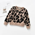 thumbnail image 2 of Pull à Manches Longues en Tricot Léopard pour Garçons et Filles, Haut Chaud Automne Hiver, 2 of 7