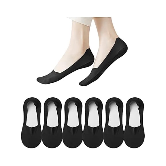 Eryueer No Show Socks Womens 6 Pairs Hidden Invisible Low Cut Socks Non Slip Socks Womens Breathable Cool Thin Womens Socks