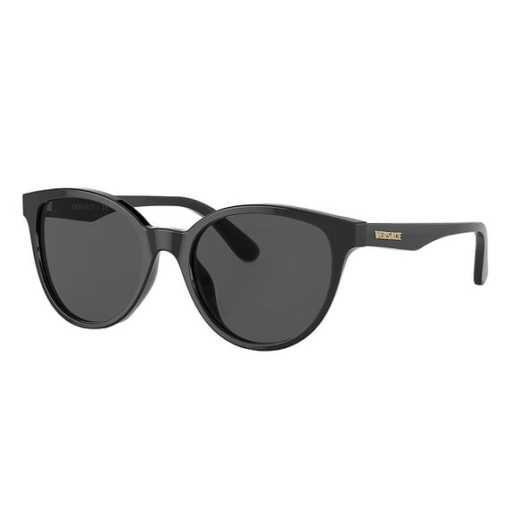 Versace VK 4427U Plastic Unisex Round Sunglasses Black 46mm Adult