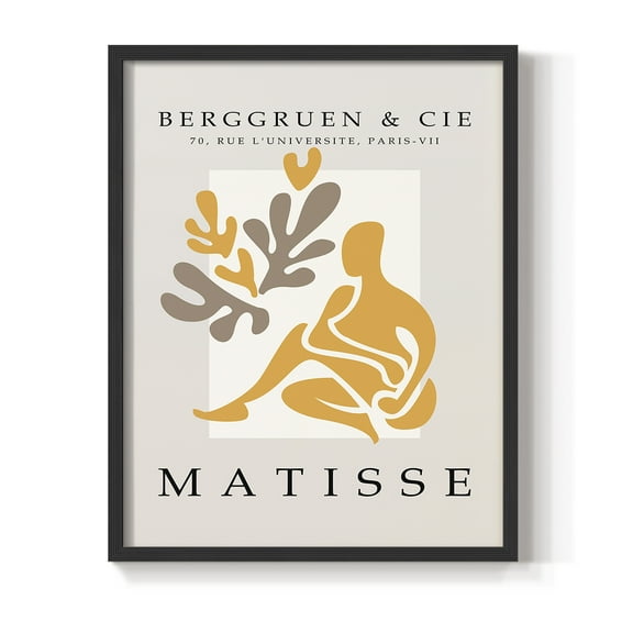 Matisse CDLXXIII in Black Solid Wood Framed Print No Nail Hanging