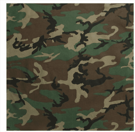 2 Camouflage Bandanna 27 x 27 Traditional Army Camo Two Bandanas 100% Cotton NEW 
