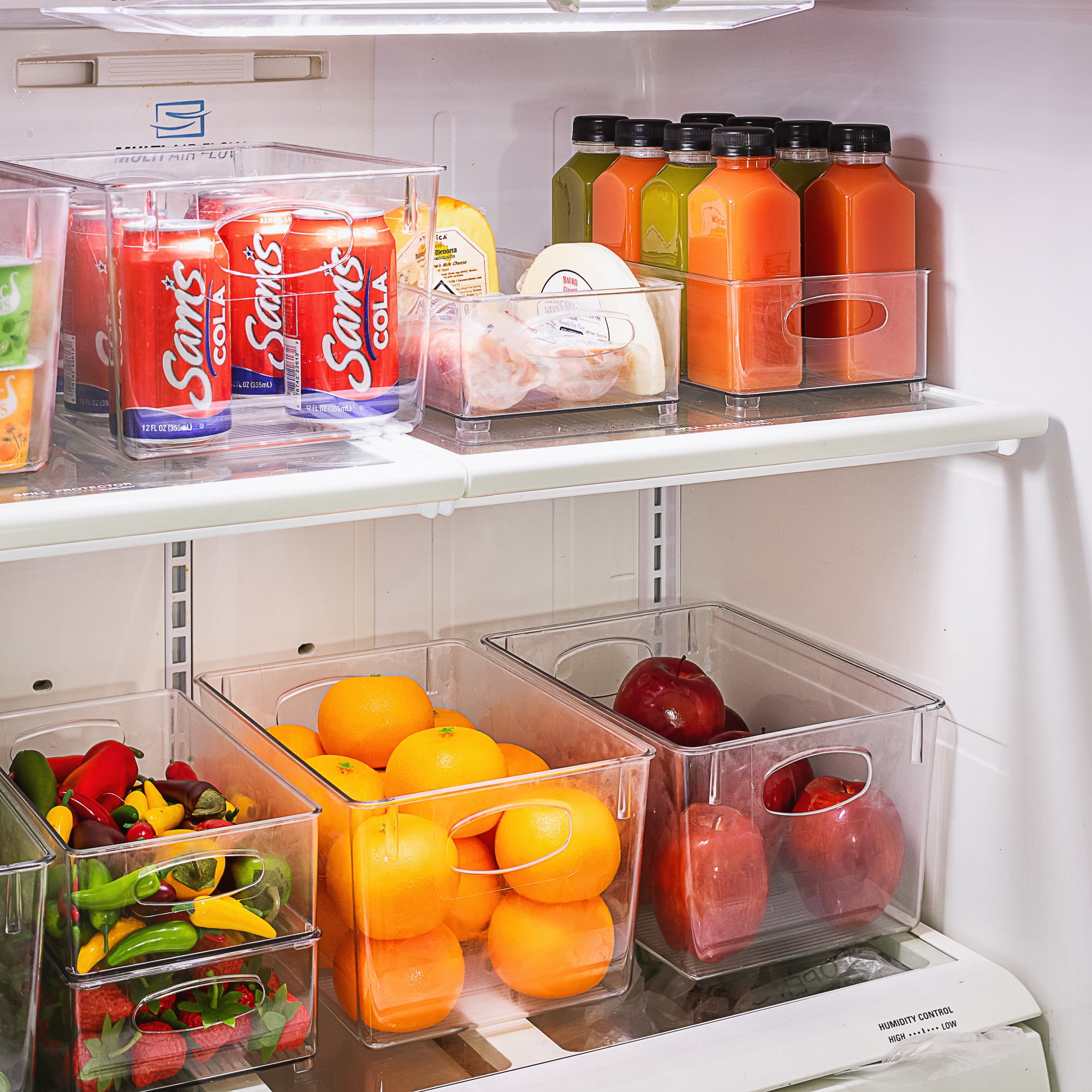 Sorbus BPA-Free Clear Plastic Storage Bins, 8-Piece Set, Medium & Large for Kitchen Pantry