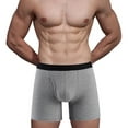 thumbnail image 1 of YAZI  Men's 5 -Pack Boxer Briefs Cotton Spandex Stretchy Soft Tag Free Comfy Underwear, 1 of 7
