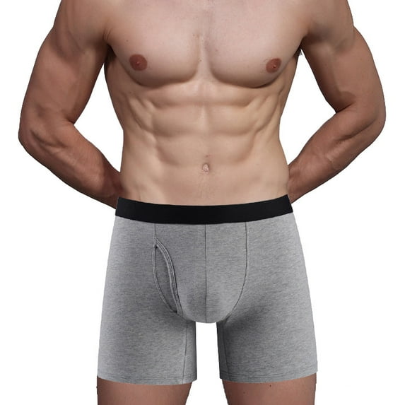 YAZI Men's 5 -Pack Boxer Briefs Cotton Spandex Stretchy Soft Tag Free Comfy Underwear