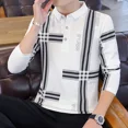 thumbnail image 3 of Polos de manga larga para hombre, jersey coreano de otoño de alta calidad, talla XL, divertidos, Y2k, talla S, sudaderas elásticas de una pieza para hombre, 3 of 5