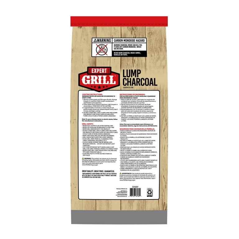 Expert Grill All-Natural Lump Charcoal New Bag,