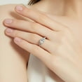 thumbnail image 6 of BERRICLE Sterling Silver 3-Stone Wedding Engagement Rings 1.2 Carat Oval Cut Cubic Zirconia CZ Anniversary Ring for Women, Rhodium Plated Size 6, 6 of 9