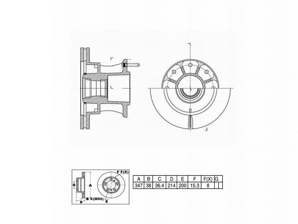 Winstop Brake Rotor and Hub Assembly, Front WS241515, Ford F-350 Super Duty 2012-2008