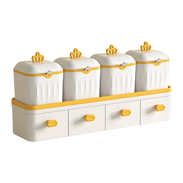 1 Ensemble de Boîte à Épices de Cuisine Double Couche Boîte à Condiments Pot à Épices