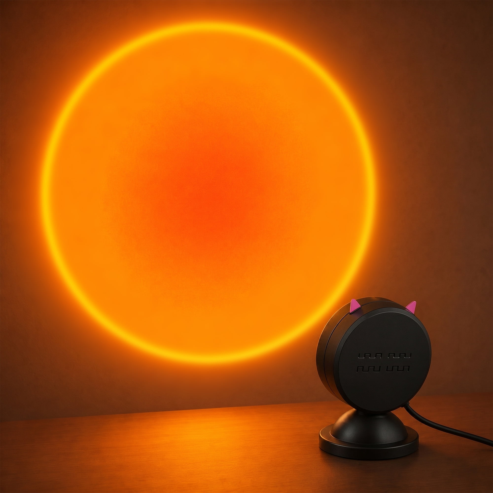 DAYBETTER Sunset Lamp Projector, 6 Warm Color Ambient Light with USB Port for Bedroom, Party, Photography & Room Decor