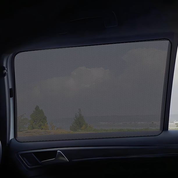 Parasol de ventana lateral de Coche magnético con orificio pequeño, parasoles con personalidad para coche, 10 imanes, protección UV, cortina de ventana delantera y trasera