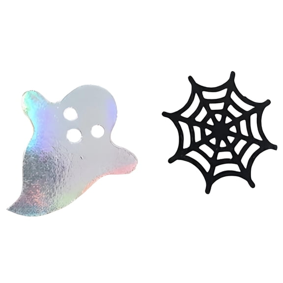 100‑Pcs Halloween Paper Confetti, Ghost & Spiderweb Table Scatters, Spooky Paper Scraps for Halloween Party Table Decor, DIY Craft House Prop Decoration,black