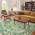thumbnail image 3 of Garvee 10'x13' Modern Floral Print Area Rug Boho Rugs, Non-Slip Washable Rug Stain Resistant Low Pile Indoor Carpet for Living Room Bedroom Home Decor, Green, 3 of 8