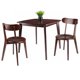 thumbnail image 2 of Mesa de comedor Pauline de 3 piezas con sillas con patas en H, nogal Winsome Wood 94333, 2 of 2