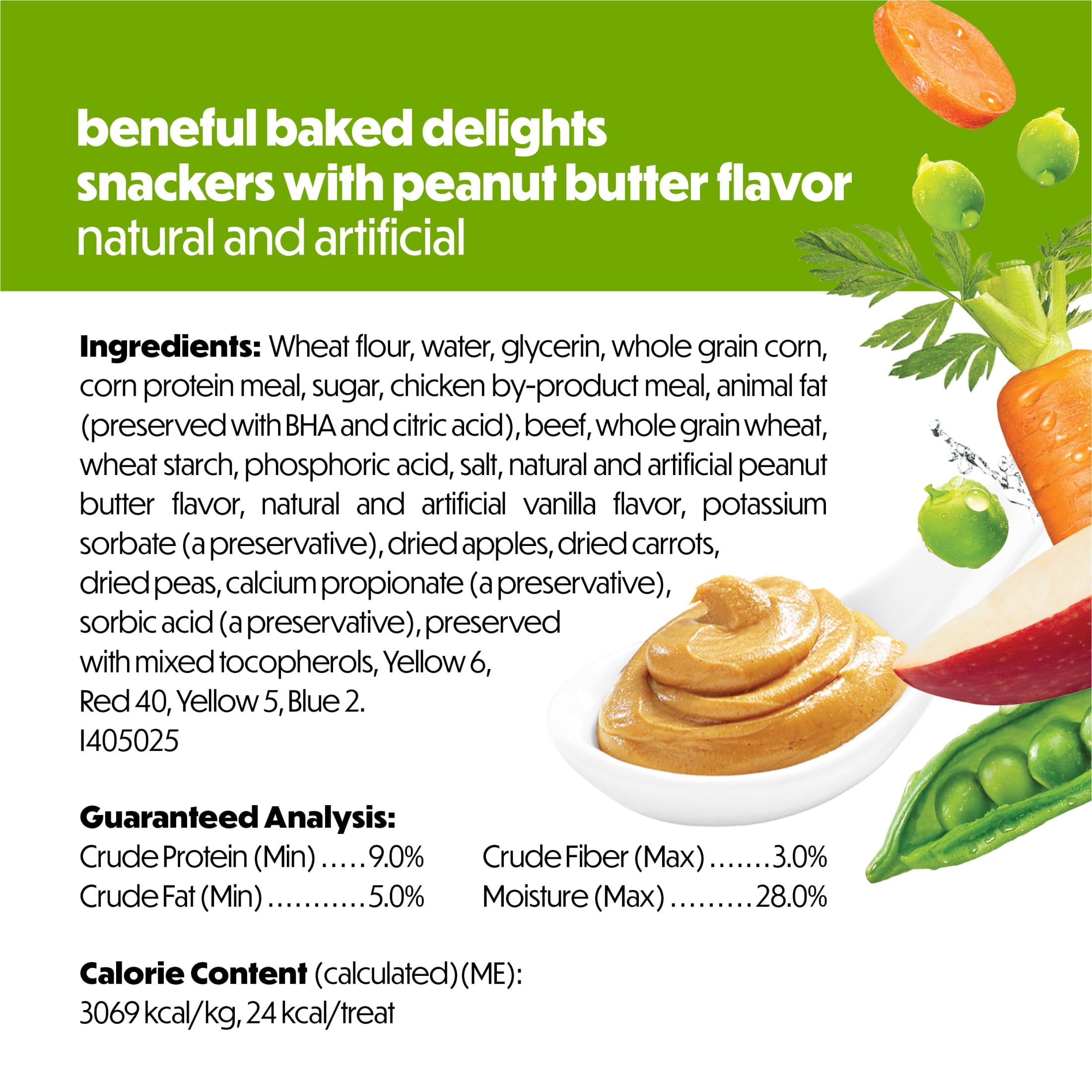 (4 pack) Purina Beneful Baked Delights Snackers Peanut Butter Flavor Soft Baked Treats for Dogs, 36 oz Pouch