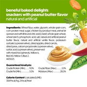 (4 pack) Purina Beneful Baked Delights Snackers Peanut Butter Flavor Soft Baked Treats for Dogs, 36 oz Pouch