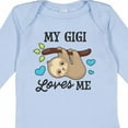 thumbnail image 4 of Inktastic My Gigi Loves Me with Sloth and Hearts Boys or Girls Long Sleeve Baby Bodysuit, 4 of 5