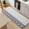 thumbnail image 5 of Black Geometric Diamond Striped Pattern Kitchen Rug Mat,Kitchen Runner Rugs Non Skid Washable,Decorative Kitchen Floor Mats for Kitchen,Sink,Laundry,17"x47.2", 5 of 7