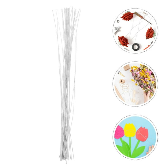 SOPOTUTU DIY Floral Picks White Paper Covered Iron Wire Stems for Creative Projects