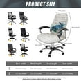 thumbnail image 6 of Xixirimido Sea Turtle Board Print Stretch Office Chair Cover Computer Chair Cover for Armrest Chair Universal Rotating Boss Chair Slipcovers High Back Desk Chair Seat Protector, Large, 6 of 6