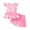 Pink/C, variant on Girls' Clothing Sets Toddler Flamingo Outfits for girl 2T Cute Top and Red Shorts Girl Summer Clothes (869-2)
