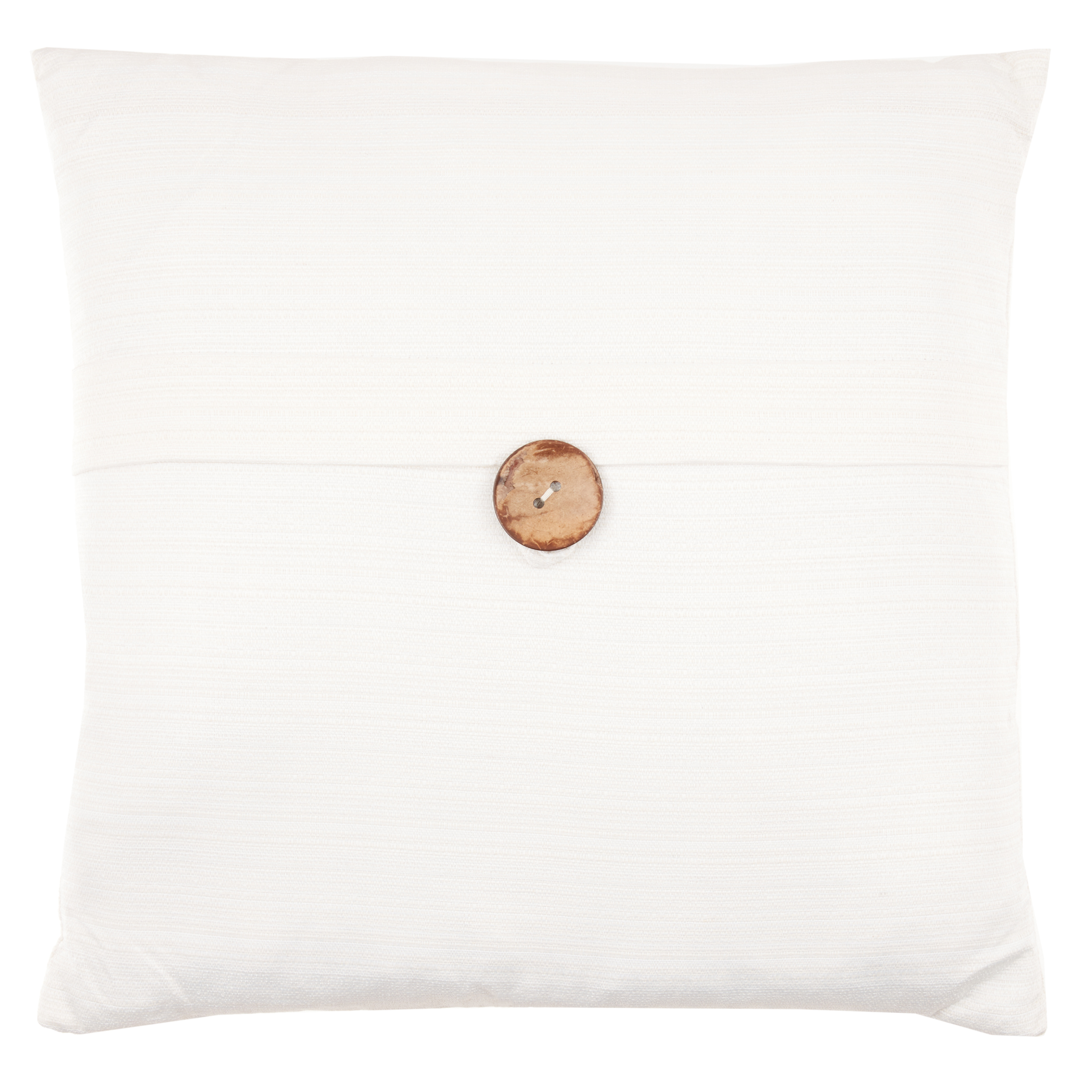 Better Homes & Gardens Feather Filled Banded Button Decorative Throw Pillow, 20" x 20", White, 2 Pack - image 2 of 7