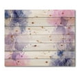 thumbnail image 3 of Designart 'Pink and Purple Abstract With Colorful Splashes I' Modern Print on Natural Pine Wood, 3 of 5