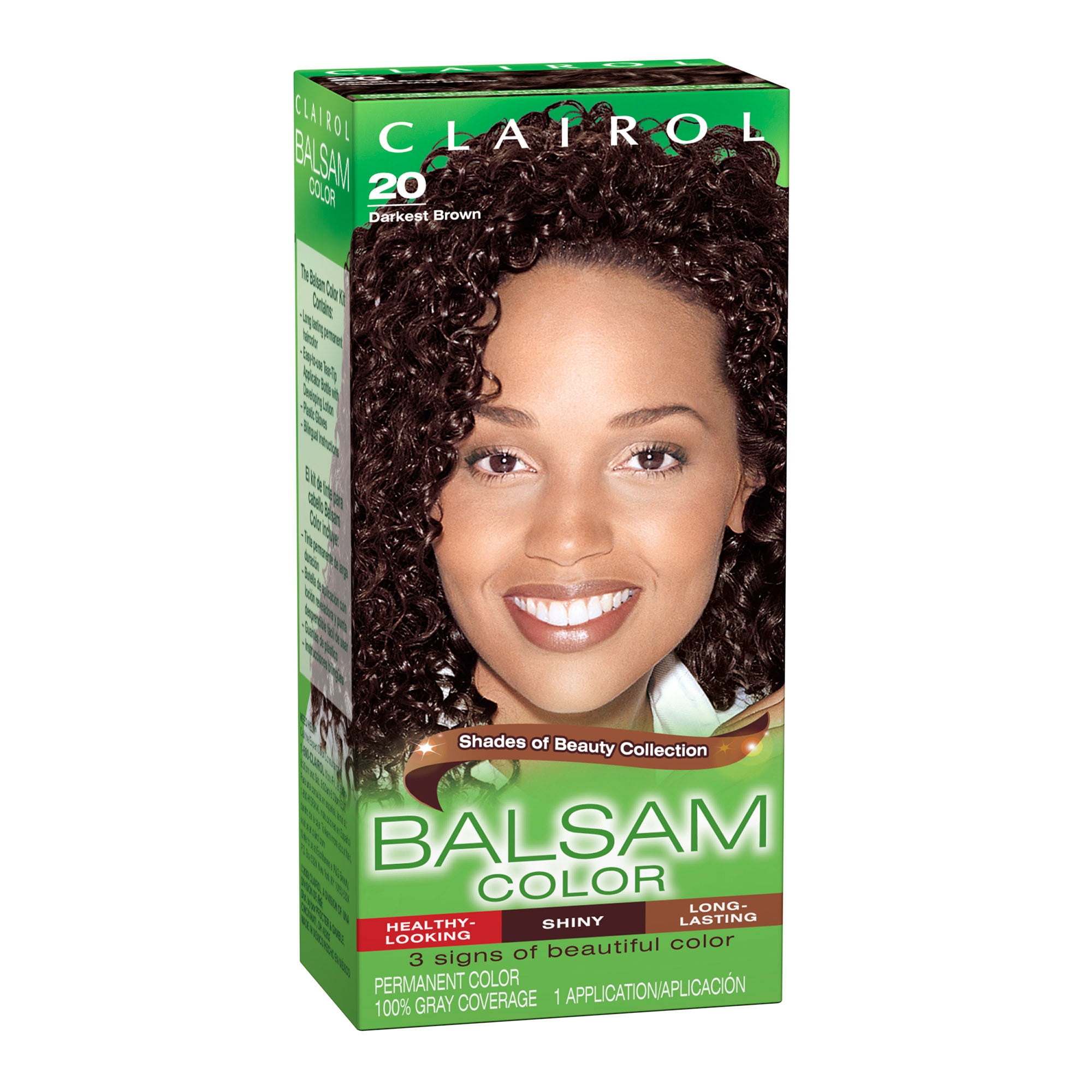 Clairol Balsam Color Hair Color, 020 Darkest Brown 
