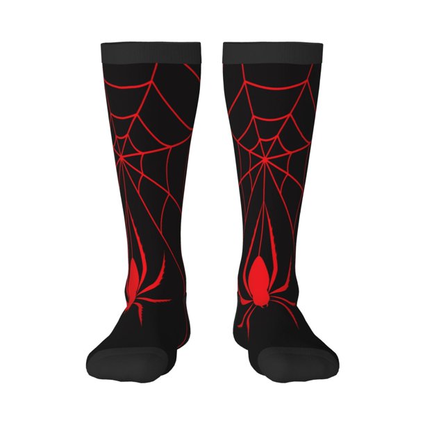 Balery Red Spider Calcetines novedosos Calcetines deportivos Calcetines hasta la rodilla Calcetines de algodón Calcetines originales y geniales