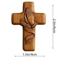 thumbnail image 5 of Wooden Prayer Cross Pocket Card, 2.3 Inch Devotional Decor​​ | Handcrafted Wooden Comfort Cross with Pouch & Prayer Card, for Comforting Quiet Moments, 5 of 5