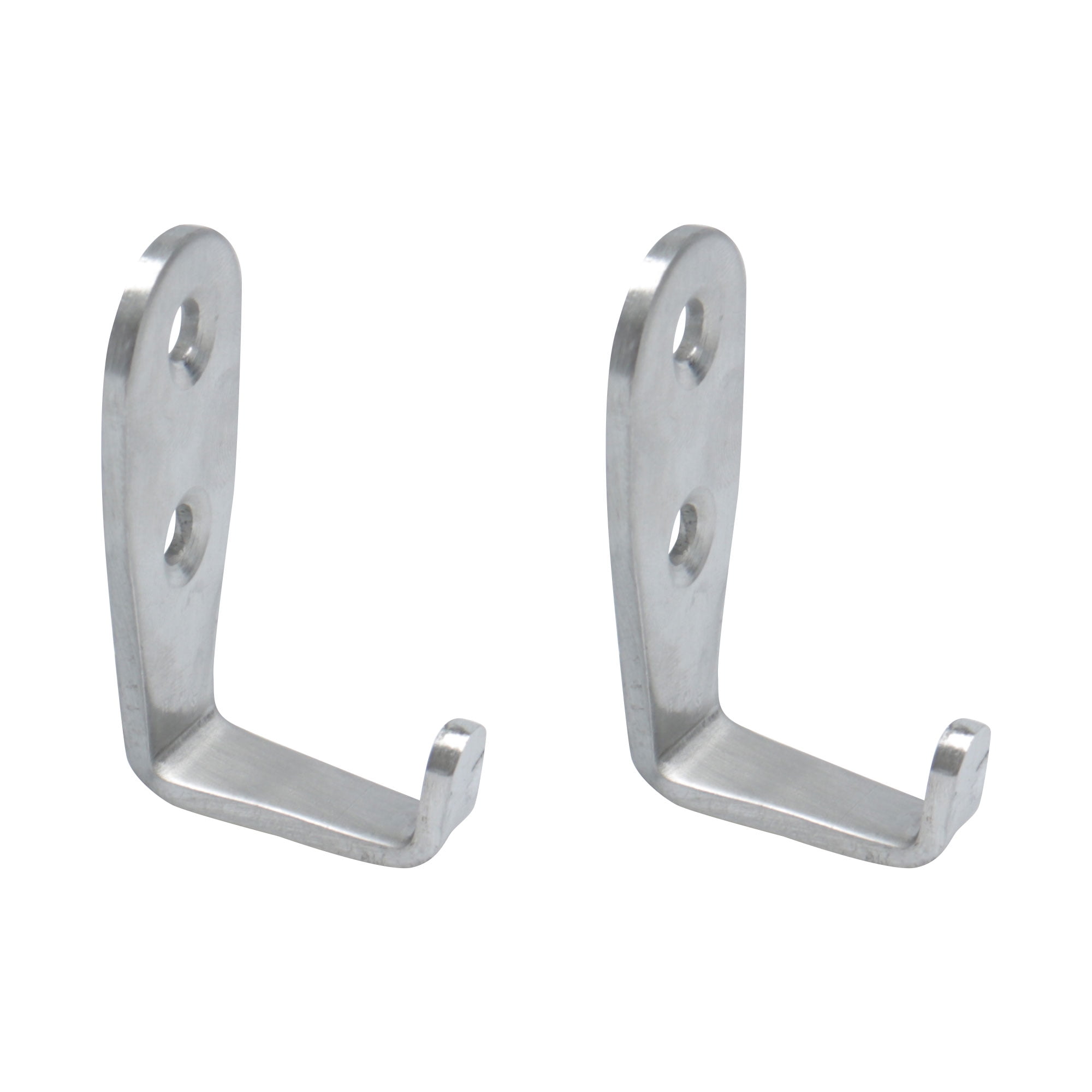 Stainless Steel Wall Hooks 50mm Robe Hooks DIY Closets Hangers Home Storage Holder 2pcs, Silver
