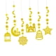 thumbnail image 5 of 6 serpentinas decorativas para Ramadán Eid Mubarak, suministros para fiestas de Ramadán Mubarak Oro, 5 of 9