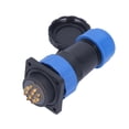thumbnail image 1 of Aviation Plug Socket, 10A Copper Contacts M28x1.5mm Thread AC380V Waterproof Power Connector SP28 Square 4 Hole  For Instrumentations For Communications 9 Pin, 1 of 8