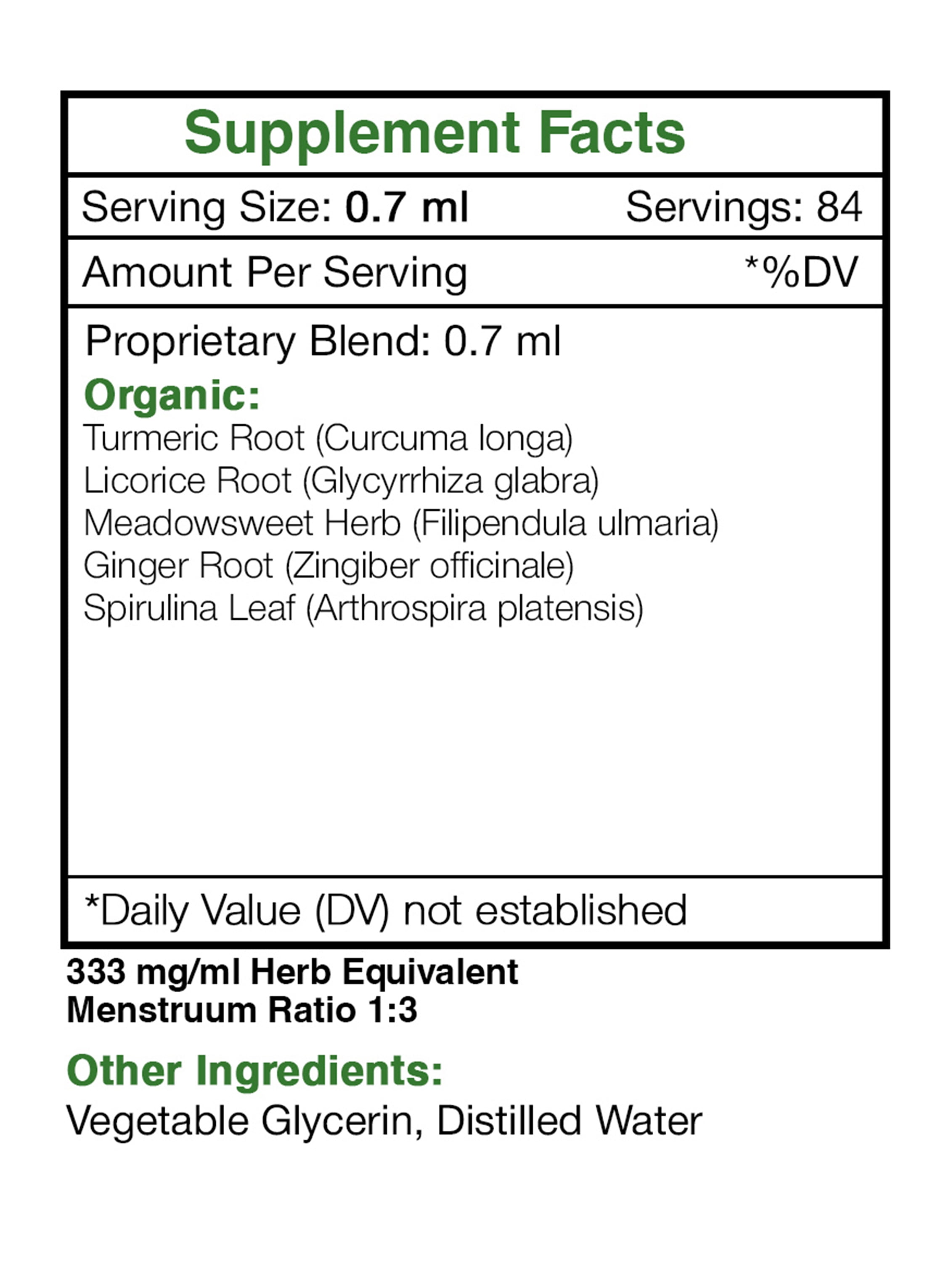 Secrets Of The Tribe Tribal Inflam-Ease Blend Tincture Dietary Supplement, Natural Extract, Made from Turmeric, Licorice, Meadowsweet, Ginger, Spirulina 2 oz