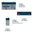 thumbnail image 2 of Power-Sonic PS-612 6 Volt 1.4Ah Rechargeable Sealed Lead Acid Battery, 2 of 4