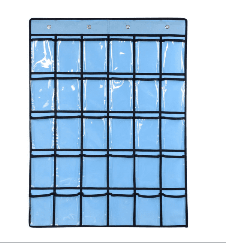 Classroom Pocket Chart Organizer, Cell Phones Calculator Holder for