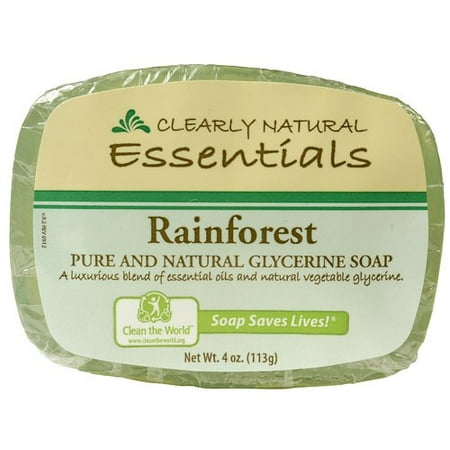 - Clearly Natural Glycerine Bar Soap, Rainforest, 4 Oz