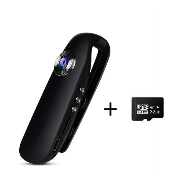 Qhkie 1080p Back Clip Camera Aerial1080P – 1pc, Black | Portable HD Recorder with Clip-On Mount for Sports, Travel & Vlogging