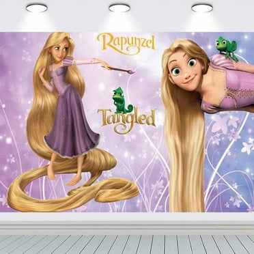 Tangled Long Hair Princess Taspestry Wall Decor Background Backdrop Party Supplies Banner Poster Decor Decorations