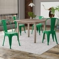 thumbnail image 4 of Vineego Metal Dining Indoor-Outdoor Use Waterproof Folding & Stacking Chairs, Green (+ Set of 4), 4 of 7