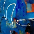 thumbnail image 3 of Loreth, Lanie 12x12 Black Modern Framed Museum Art Print Titled - Blue Retro, 3 of 5