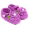 Zapatos Zapatos de punto de ganchillo hechos a mano para bebés recién nacidos (púrpura) Ygjytge Púrpura Única para Unisex