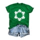 thumbnail image 3 of TaTaai Women's St. Patrick's Day Themed Print Round Neck Short Sleeve T-Shirts Casual Fashion Lightweight Soft Tops Comfortable Tees for Daily Vacation Work Wear Gift, 3 of 7