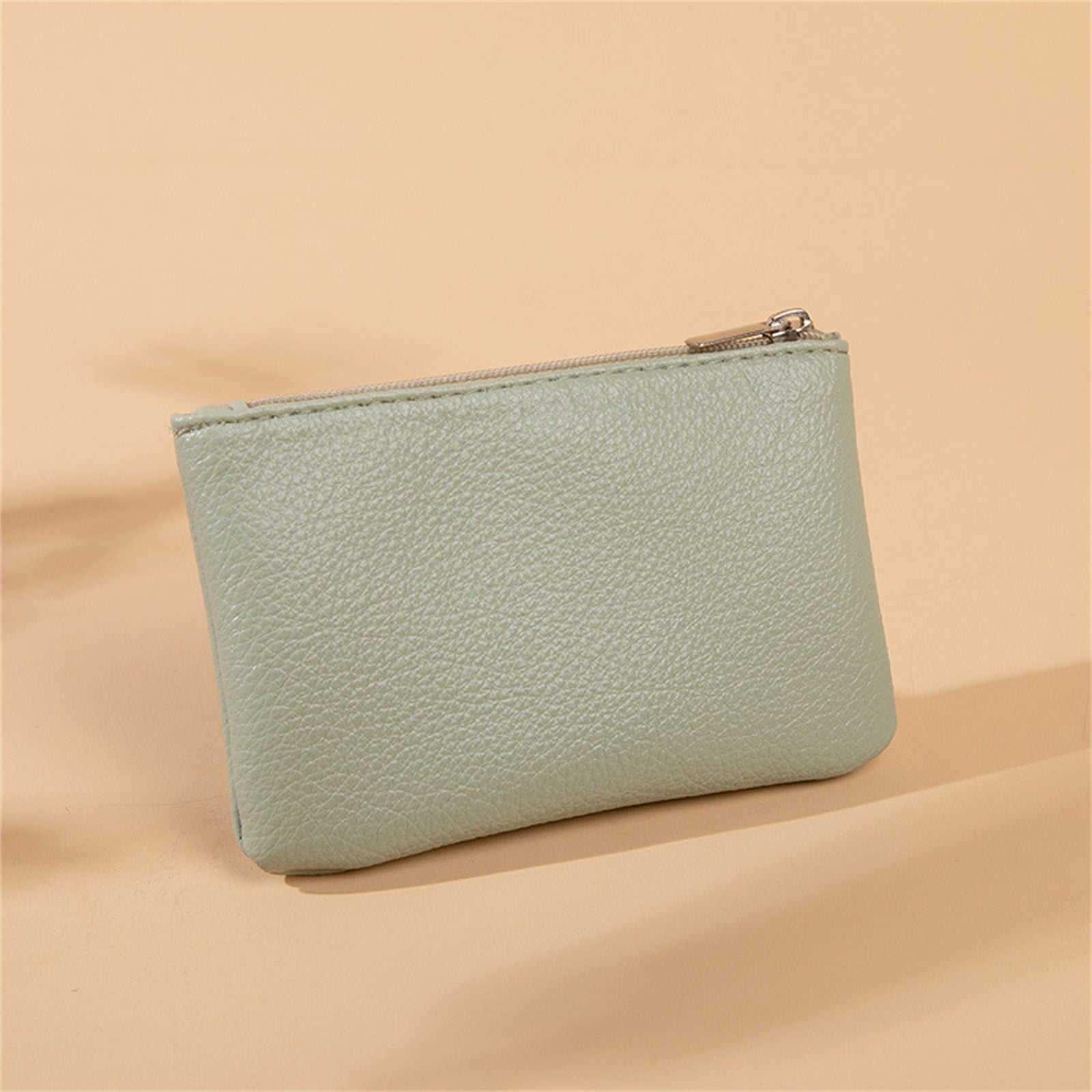 Coin Purse Zipper Coin Purse - Slim Wallet for Cards Cash Keys Organizer Minimalist Design with Ring Pull Compact Pouch Bag Card Holder for Travel Zipper Wallet
