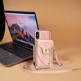thumbnail image 6 of TECH CIRCLE Multifunctional Phone Case for iPhone XS/iPhone X Cell Phone - [Built-in Wallet] Protective Portable Leather Cover Shell with Adjustable Shoulder Strap, Rosegold, 6 of 6